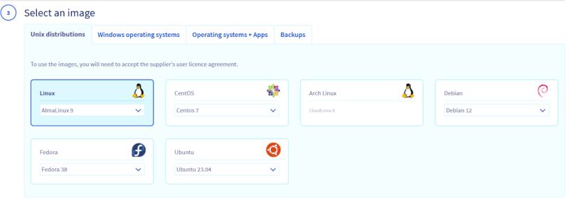 Create New VPS Instance